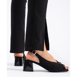 Goodin Élégantes sandales noires à talons hauts 2