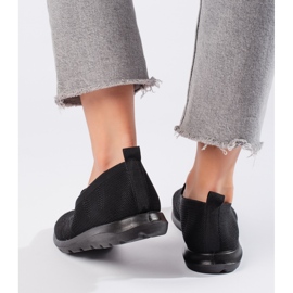 Slip-on femme en textile noir 2