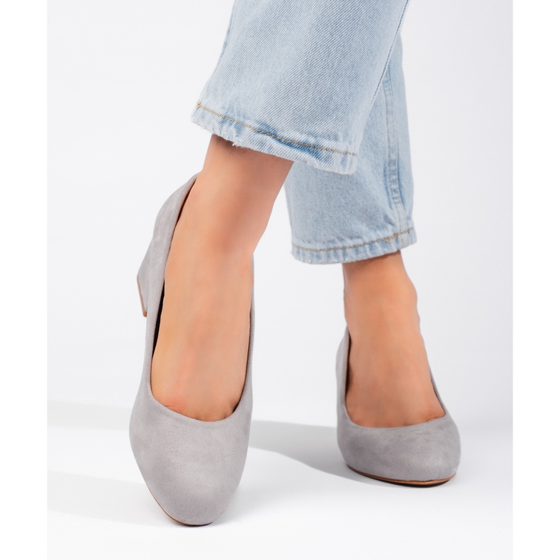 Talons hauts en daim gris 2