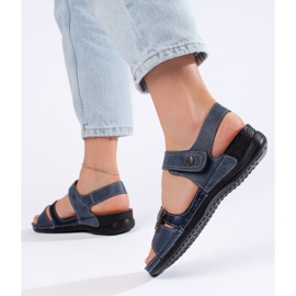Sandales femme bleues confortables 2