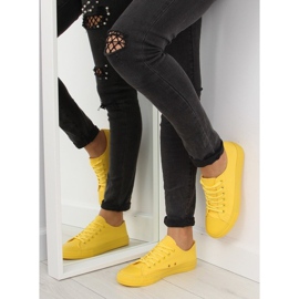 Baskets pour femmes monochromes jaunes NB176 Jaune 3
