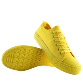 Baskets pour femmes monochromes jaunes NB176 Jaune 6