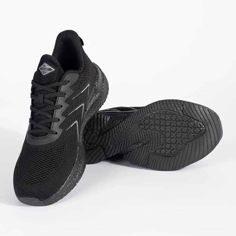 Vico Chaussures de sport légères à lacets noires 2