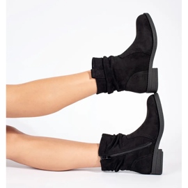 Santiags femme en daim noir le noir 4