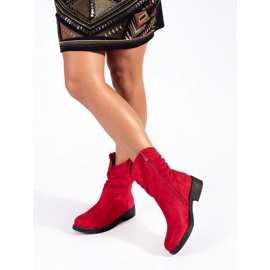 Santiags femme en daim rouge 6