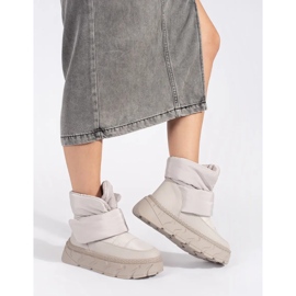 Seastar Bottes de neige isolées grises pour femme à semelle épaisse 1