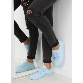 Baskets femme unicolores bleues et bleues 1