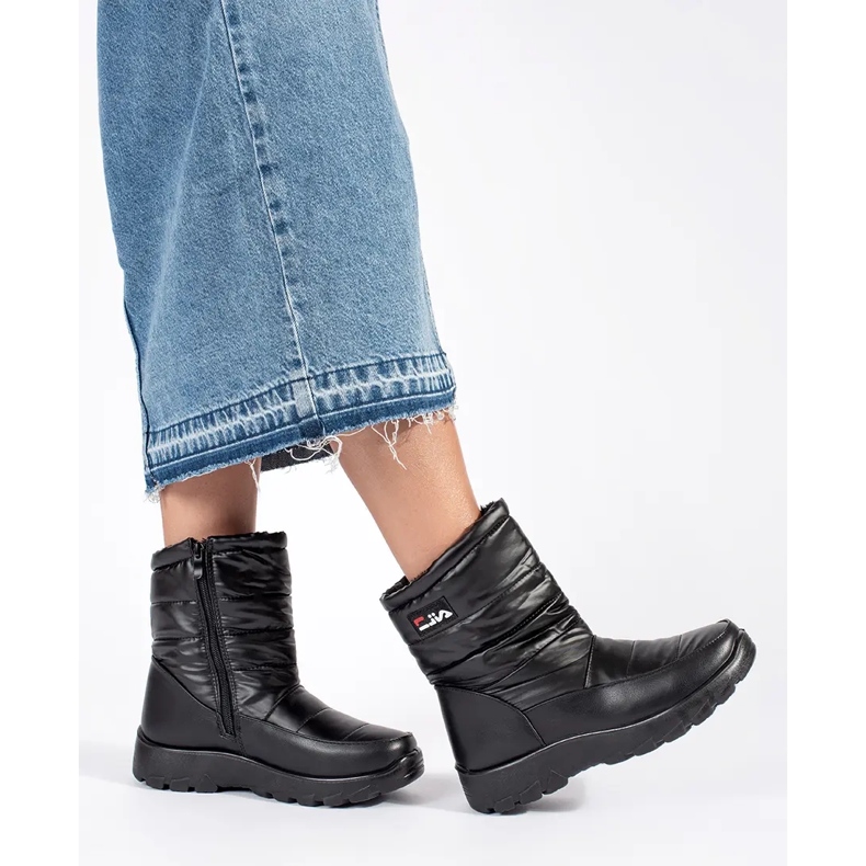 Bottes de neige noires pour femmes le noir 2