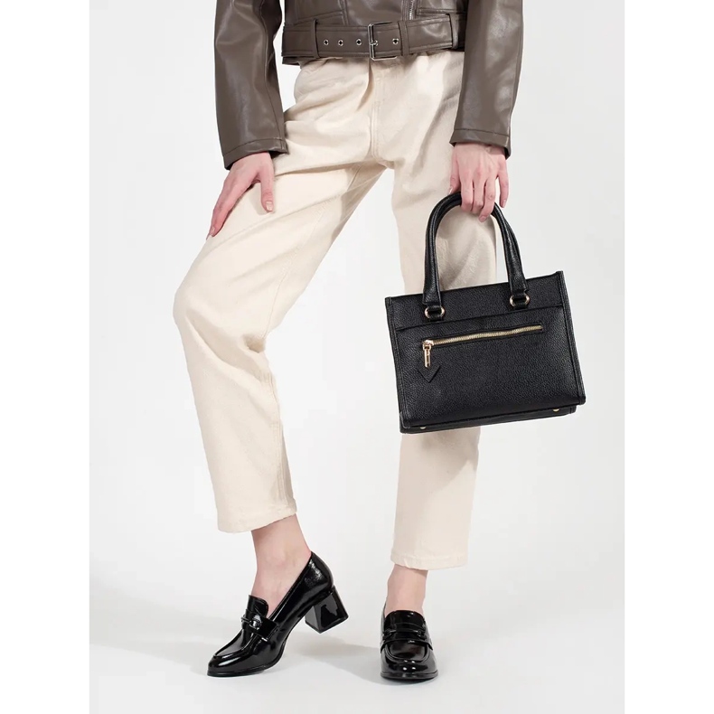 Goodin Mocassins femme noirs à talons hauts le noir 2