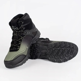 Vico Chaussures de trekking isolées noires et vertes pour hommes 2