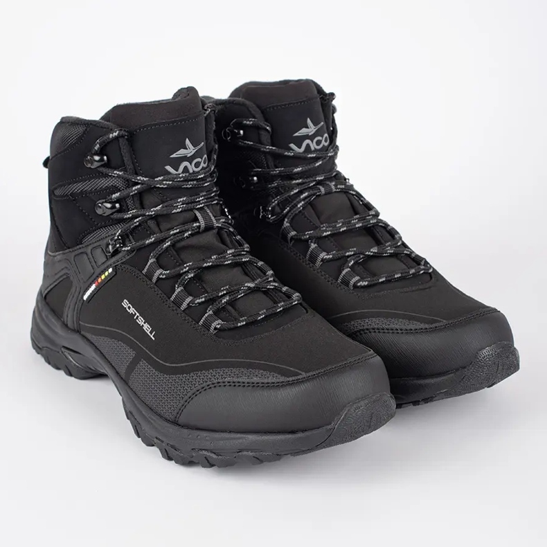 Vico Chaussures de trekking montantes noires pour hommes 1