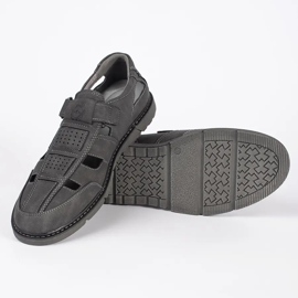 Shelvt Mocassins ajourés gris pour homme 2