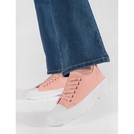 Baskets classiques sur la plate-forme rose clair 1