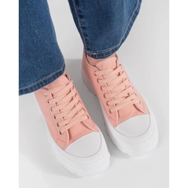 Baskets classiques sur la plate-forme rose clair 2