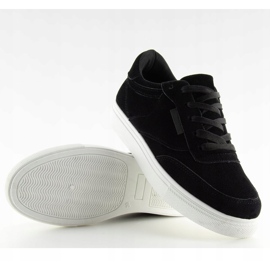 Baskets femme en daim noir NB172 Noir blanche le noir 5