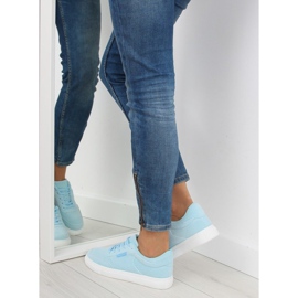 Baskets femme en daim bleu NB172 Bleu blanche 4