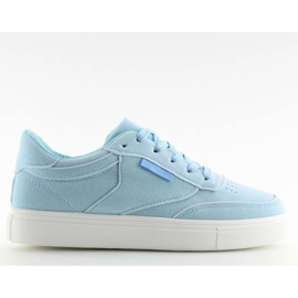 Baskets femme en daim bleu NB172 Bleu blanche 6