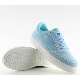 Baskets femme en daim bleu NB172 Bleu blanche 5