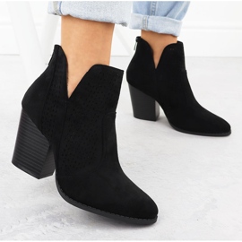 S.Barski Bottes de daim des femmes sur le stand de travail noir Black S. Barski HY51-060 le noir 2