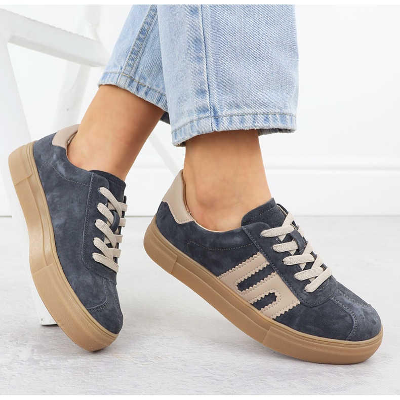 Chaussures de sport en cuir sur la plate-forme gris Filippo DP6798 1 Chaussures de sport en cuir sur la plate-forme gris Filippo DP6798 1