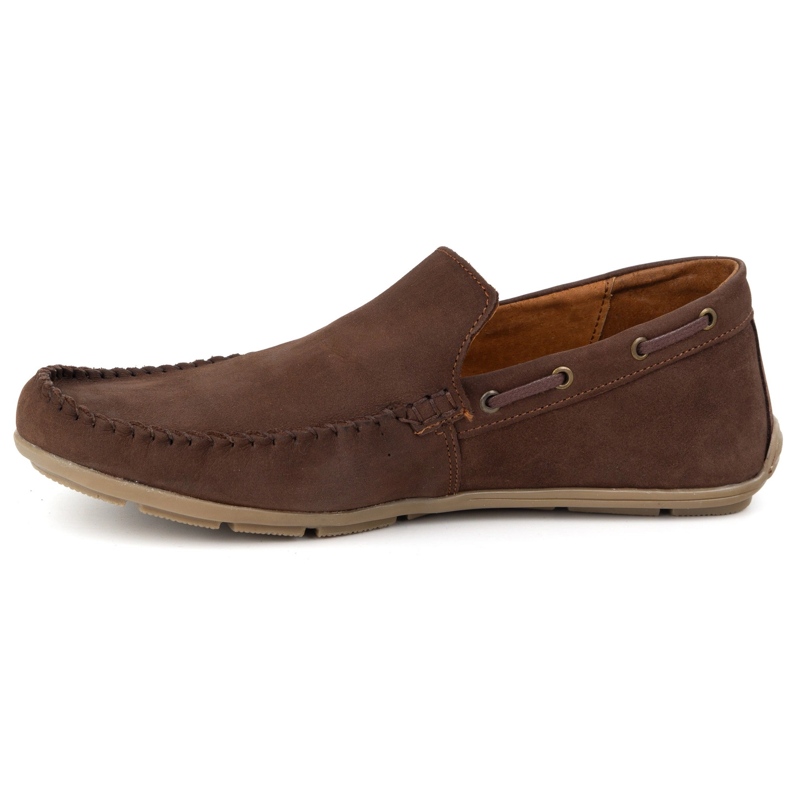 Olivier Mocasins en cuir masculin 700knt nubuk marron brun 1
