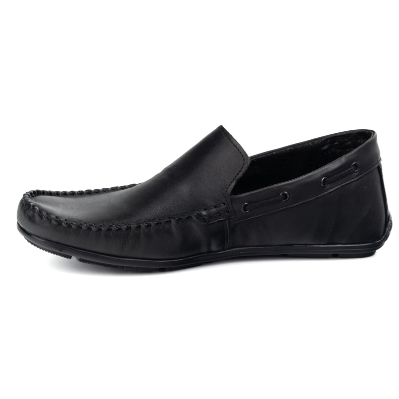 Olivier Mocasins en cuir masculin 700knt noir 1