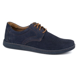 KOMODO Chaussures en cuir masculin décontractées 933 / l / 2 bleu marine 1 KOMODO Chaussures en cuir masculin décontractées 933 / l / 2 bleu marine 1