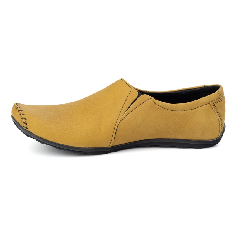 Olivier Chaussures pour hommes mocassins en cuir insérés 306kz jaune chameau 1