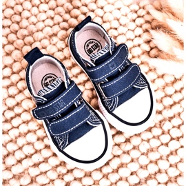 Baskets Basses Enfant Avec Velcro Big Star HH374201 Bleu Marine 1
