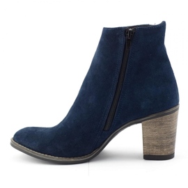 Olivier Bottines à talons bleu marine Sara 1