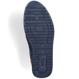 Chaussures masculines confortables Muis de marine Rieker 11954-14 bleu 1