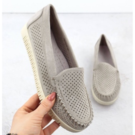 Moccasins OpenWork Potocki beige lâche 25-11316 1