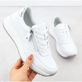 Evento Chaussures en cuir pour femmes confortables événements blancs sportifs blanche 2 Evento Chaussures en cuir pour femmes confortables événements blancs sportifs blanche 2