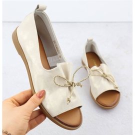 Cambell Chaussures en cuir avec doigts nus Golden Camell SZ00656 doré 1