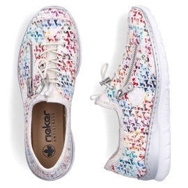 Chaussures de sport pour femmes Openwork White Rieker L3252-90 blanche 1
