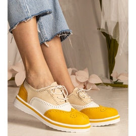 Chaussures d'Oxford classiques jaunes 1