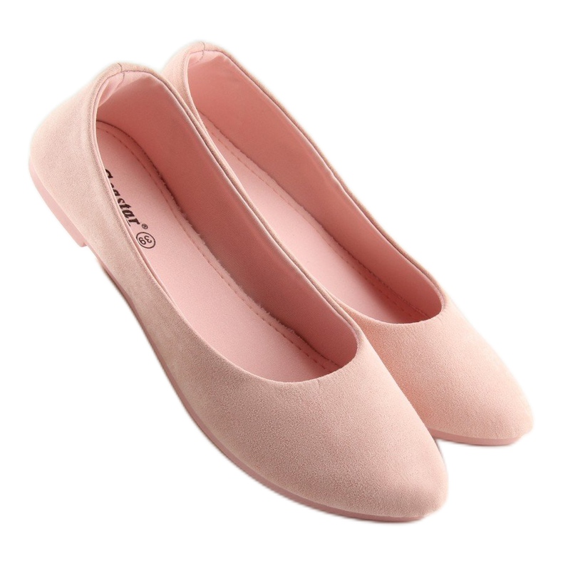 Ballerines femme rose tendre rose 1