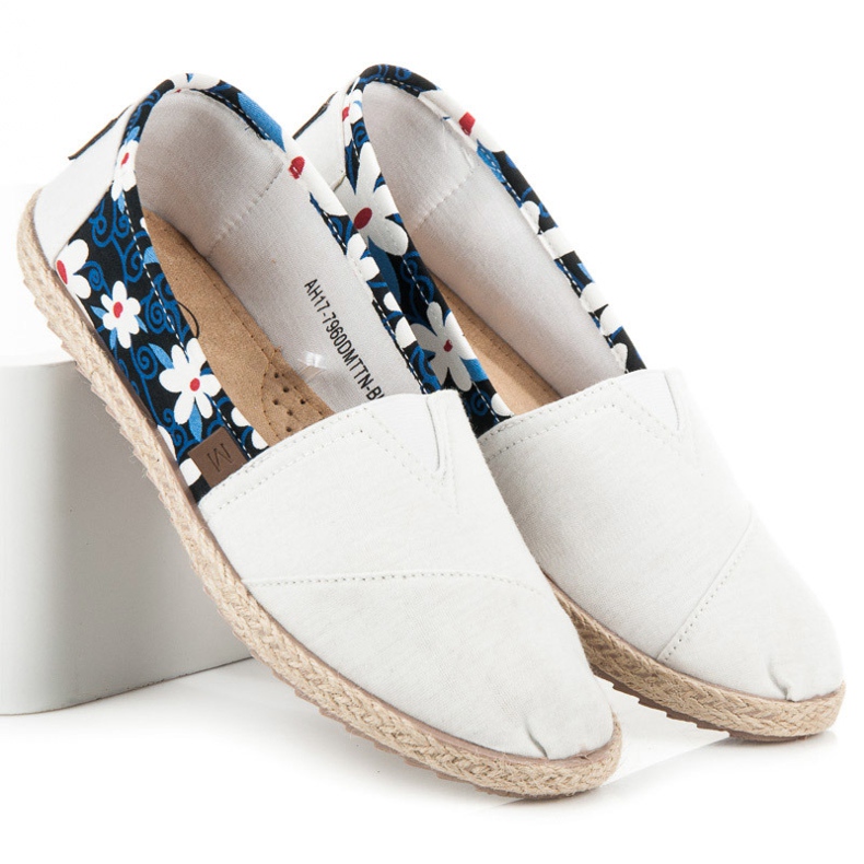 Mckeylor Espadrilles à fleurs blanche 1