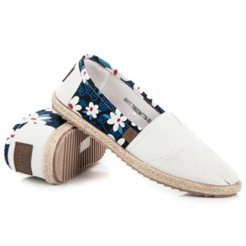 Mckeylor Espadrilles à fleurs blanche 5