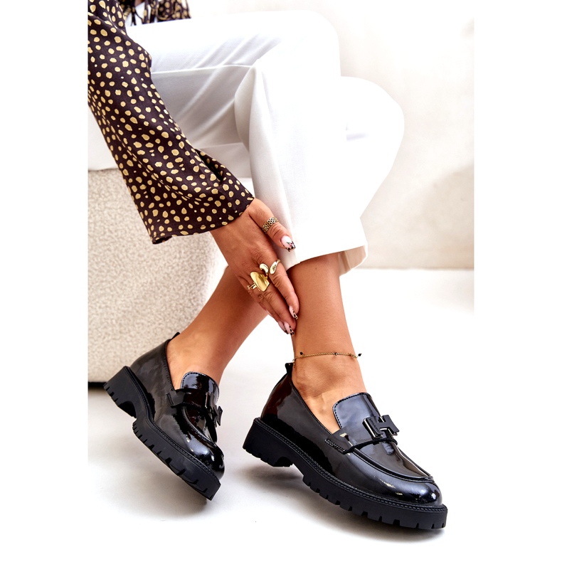 Vinceza 62187 Mocasines laquées le noir 3