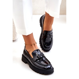 Vinceza 62187 Mocasines laquées noir 1