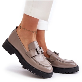 Vinceza Verni les mocassins pour femmes 62187 Beige-Gray 5