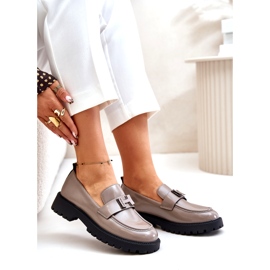 Vinceza Verni les mocassins pour femmes 62187 Beige-Gray 3