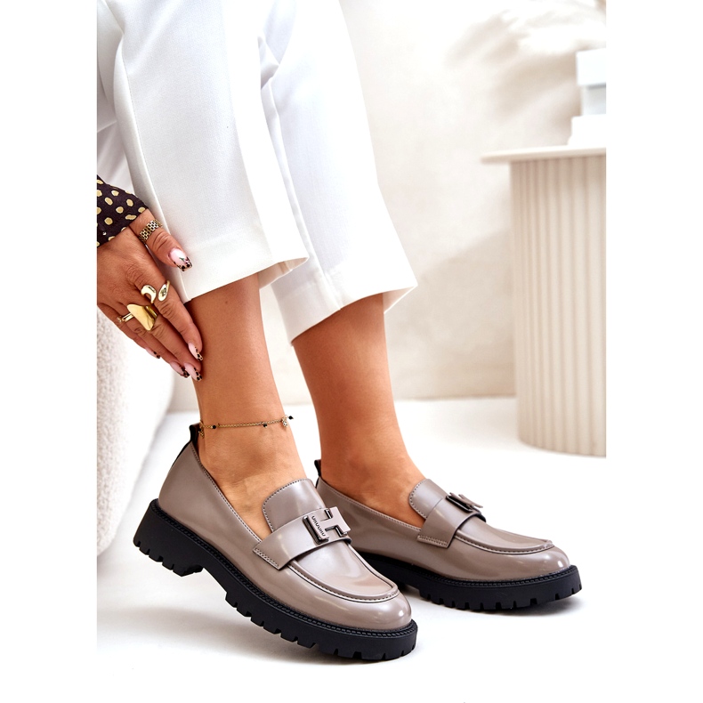 Vinceza Verni les mocassins pour femmes 62187 Beige-Gray 3