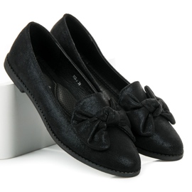 Bestelle Ballerine avec un arc le noir 1