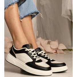 Baskets pour femmes noires avec un accessoire scintillant 2