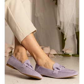 Modages ouverts des femmes violet avec un ornement 2