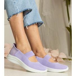 Sneakers pour femmes violet sur une semelle pressée 2 Sneakers pour femmes violet sur une semelle pressée 2