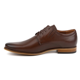 Olivier Chaussures en cuir élégantes pour hommes 483 dans une couleur brun foncé 1