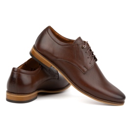 Olivier Chaussures en cuir élégantes pour hommes 483 dans une couleur brun foncé 4